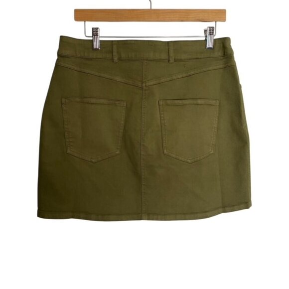 NWT Pilcro Denim Mini Skirt in Moss 12 - Picture 4 of 5